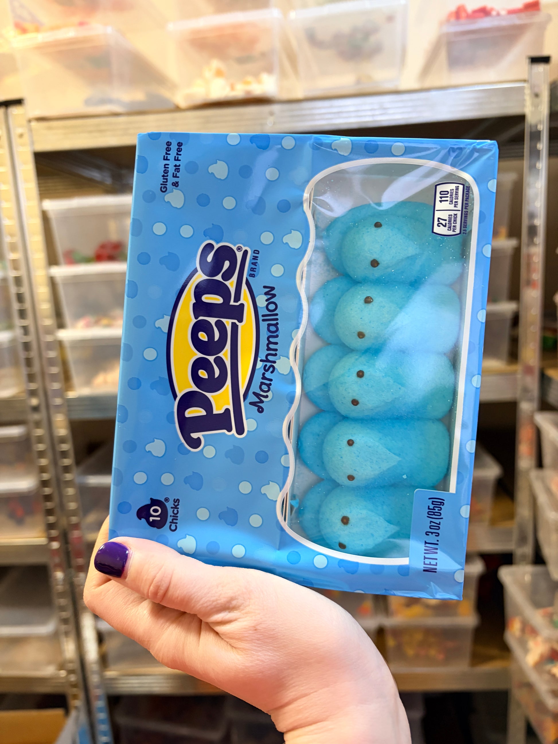 Peeps Kék pillecukor csibék 10 db