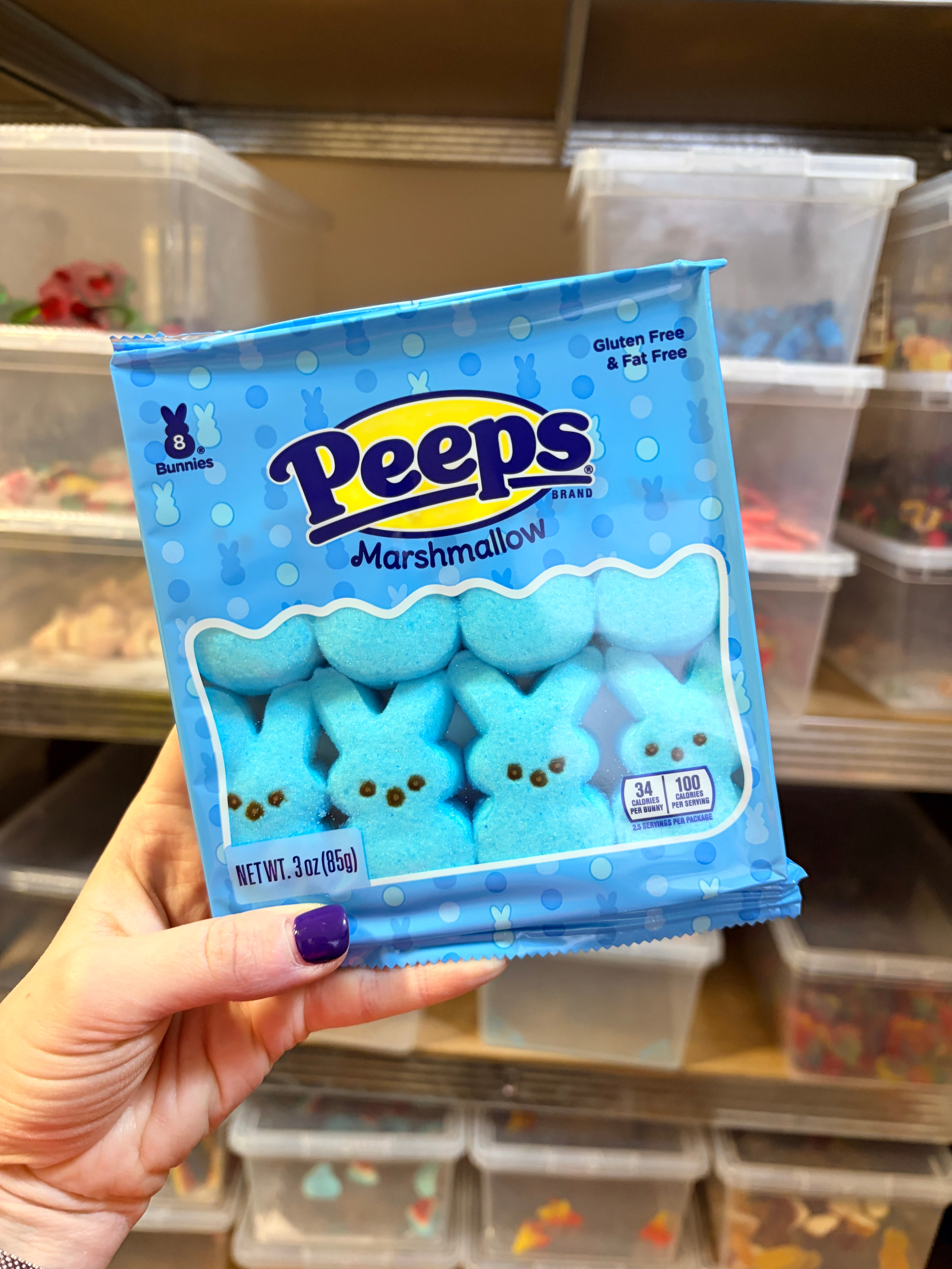 Peeps Kék pillecukor nyuszik 8 db