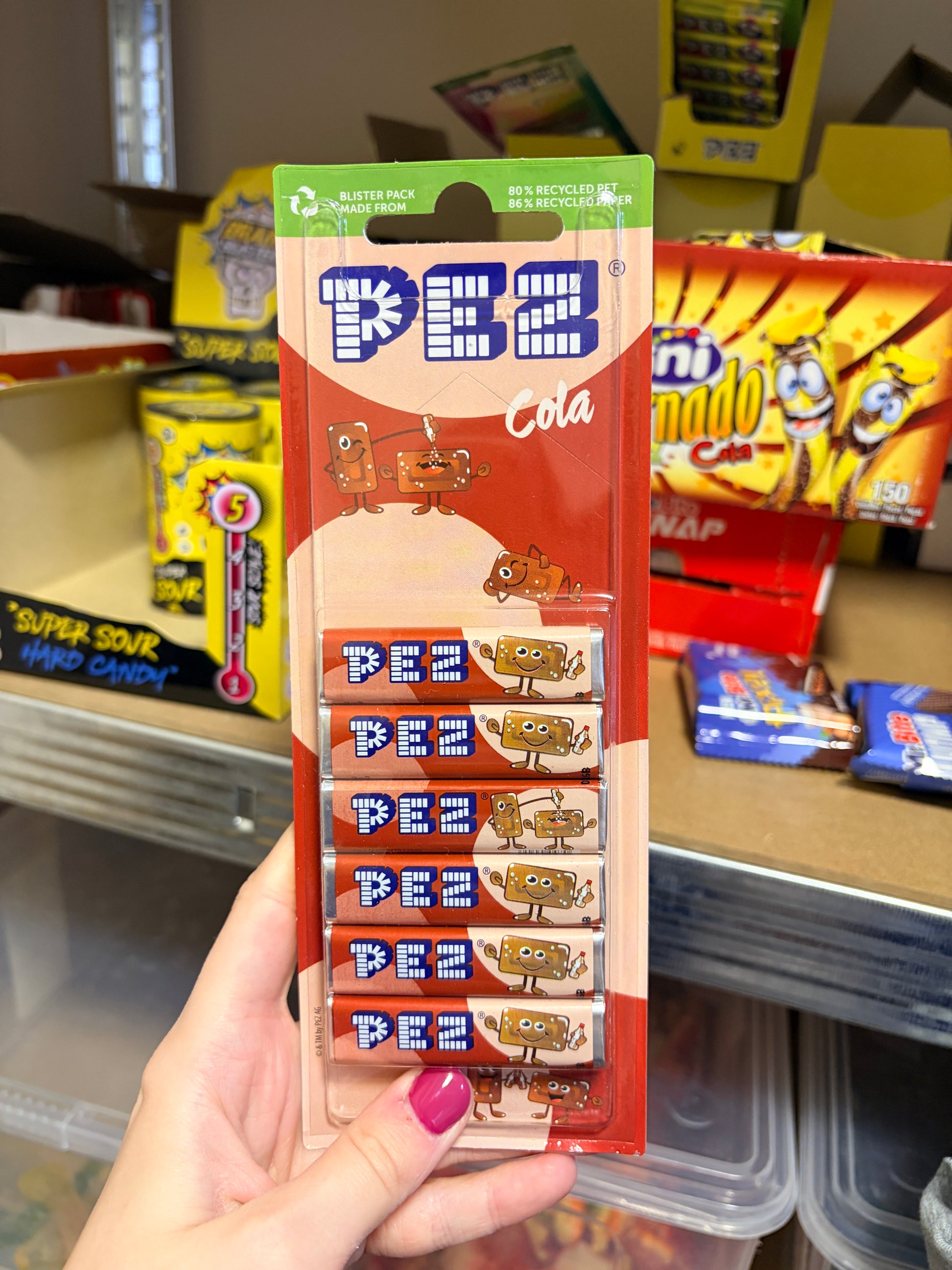 Pez colás cukorka