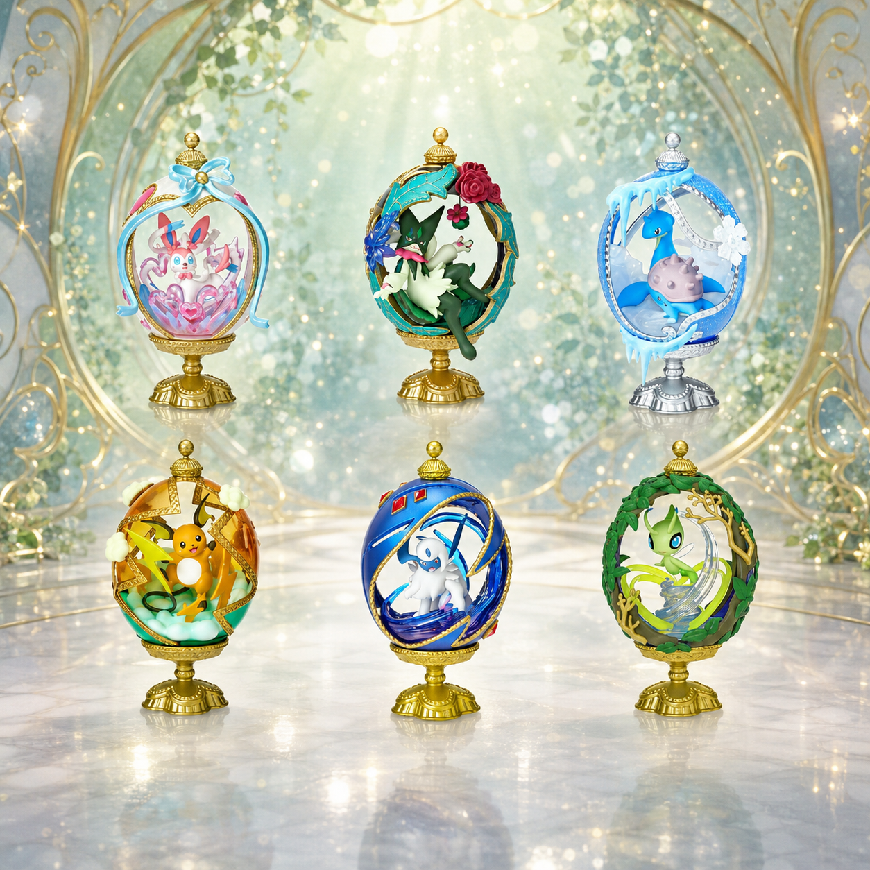 Pokémon Re-Ment OVALTIQUE COLLECTION 2 – Luminous Meglepés Gyűjtői Figura