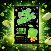 Pop Rocks Green Apple 10g – Green Apple Flavored Popping Candy