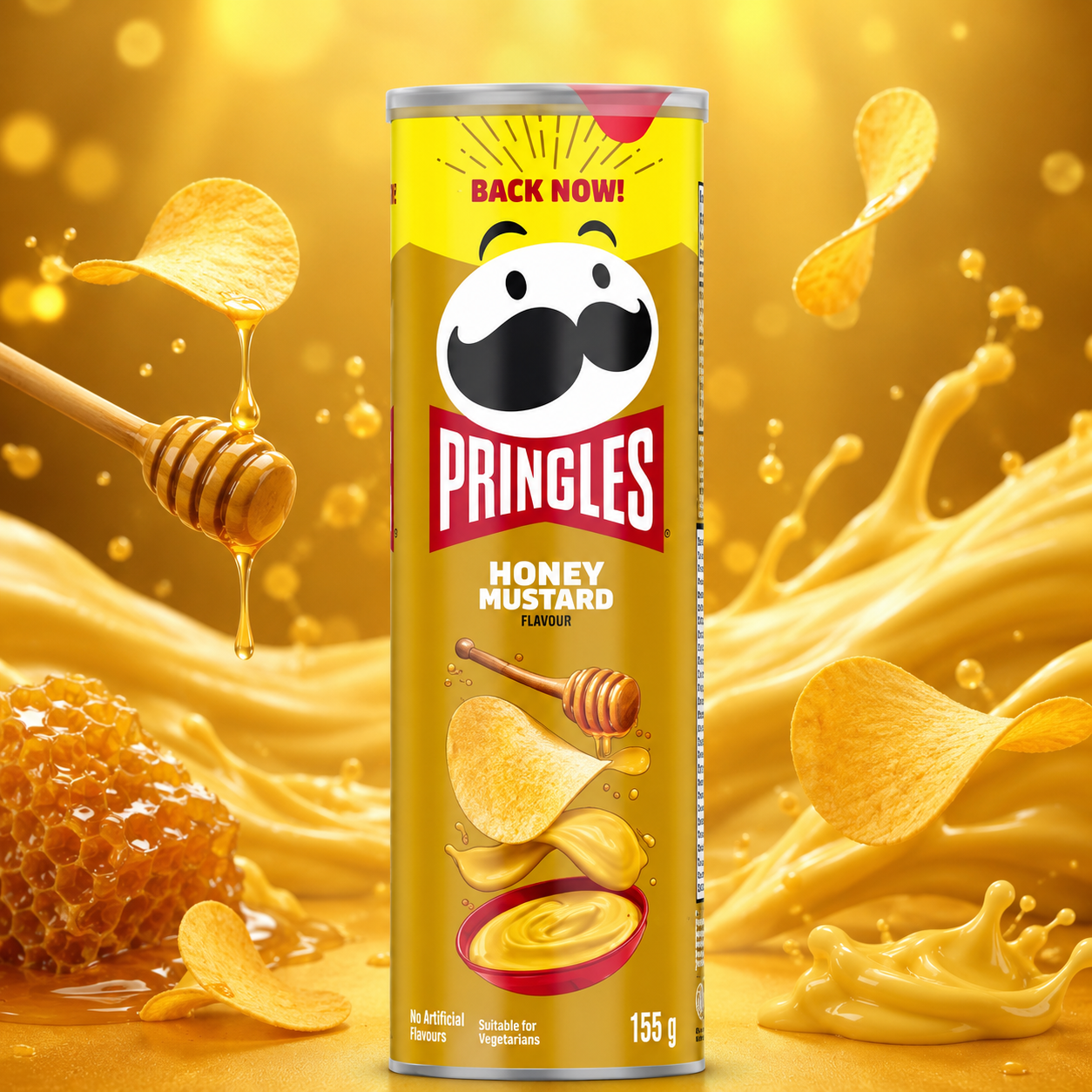Pringles Honey Mustard 156g – Mézes Mustáros Burgonyachips