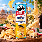 Pringles Passport Italian Style Black Pepper & Parmesan – Fekete borsos-parmezános ízű burgonyasnack 110 g