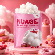 Nuage Raspberry Donut Flavoured Cotton Candy 20 g – Raspberry Donut Cotton Candy