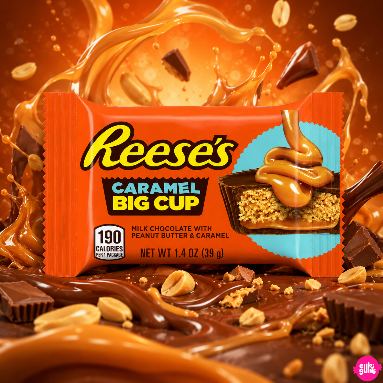 Reese's Peanut Butter Big Cup Caramel 39 g – Karamellás Mogyoróvajas Óriás Cup