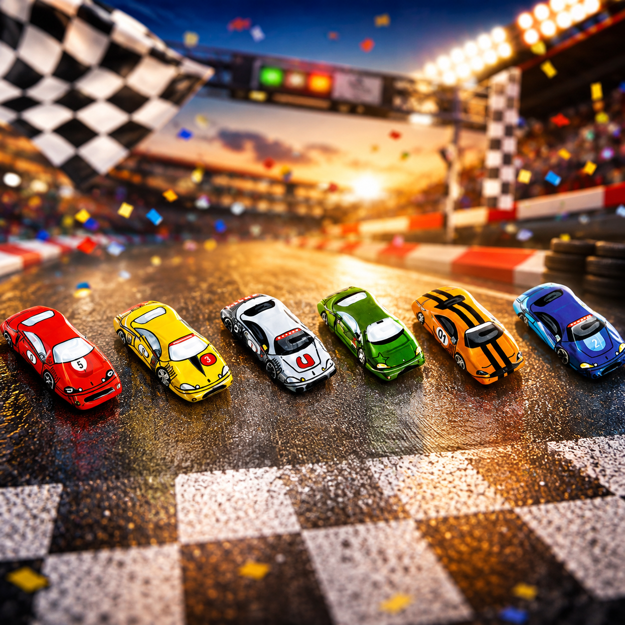 Riegelein Choco-Cars autó formájú tejcsokoladé figurák 8 db, 88 g – Fairtrade