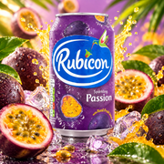 Rubicon Sparkling Passion Fruit 330 ml - Maracujás szénsavas üditőital cukorral és édesítőszerrel 330 ml