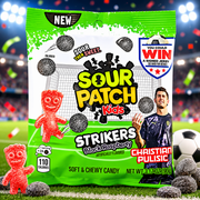 Sour Patch Kids Black Raspberry Strikers 90g – Szuper Savanyú Fekete Málna Ízű Rágócukorka