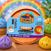 Squishy Bun Dumpling Metallic Edition – Metallic Mini Dumpling-Shaped Squeezable Squishy Toy