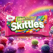 Skittles Sour Wild Berry 51g – Savanyú Erdei Gyümölcsízű Drazsé