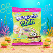 SpongeBob SquarePants Krabby Patties Sour 72 g – Savanyú Hamburger Formájú Gumicukor