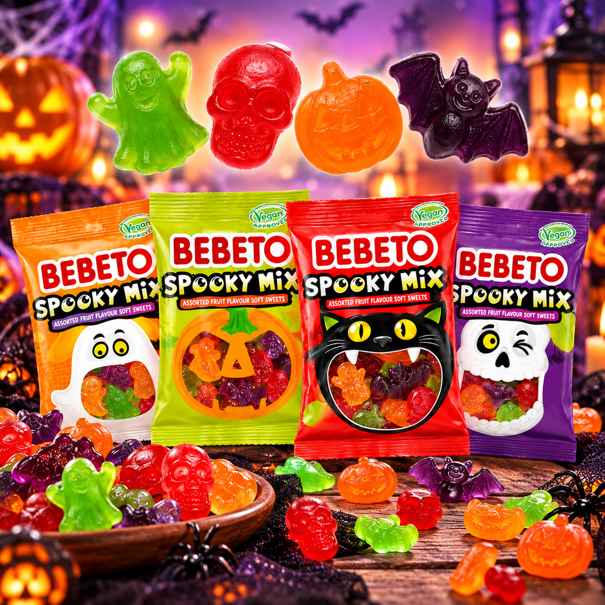 Bebeto Spooky Mix Trick or Treat – Halloween gumicukor válogatás 15g