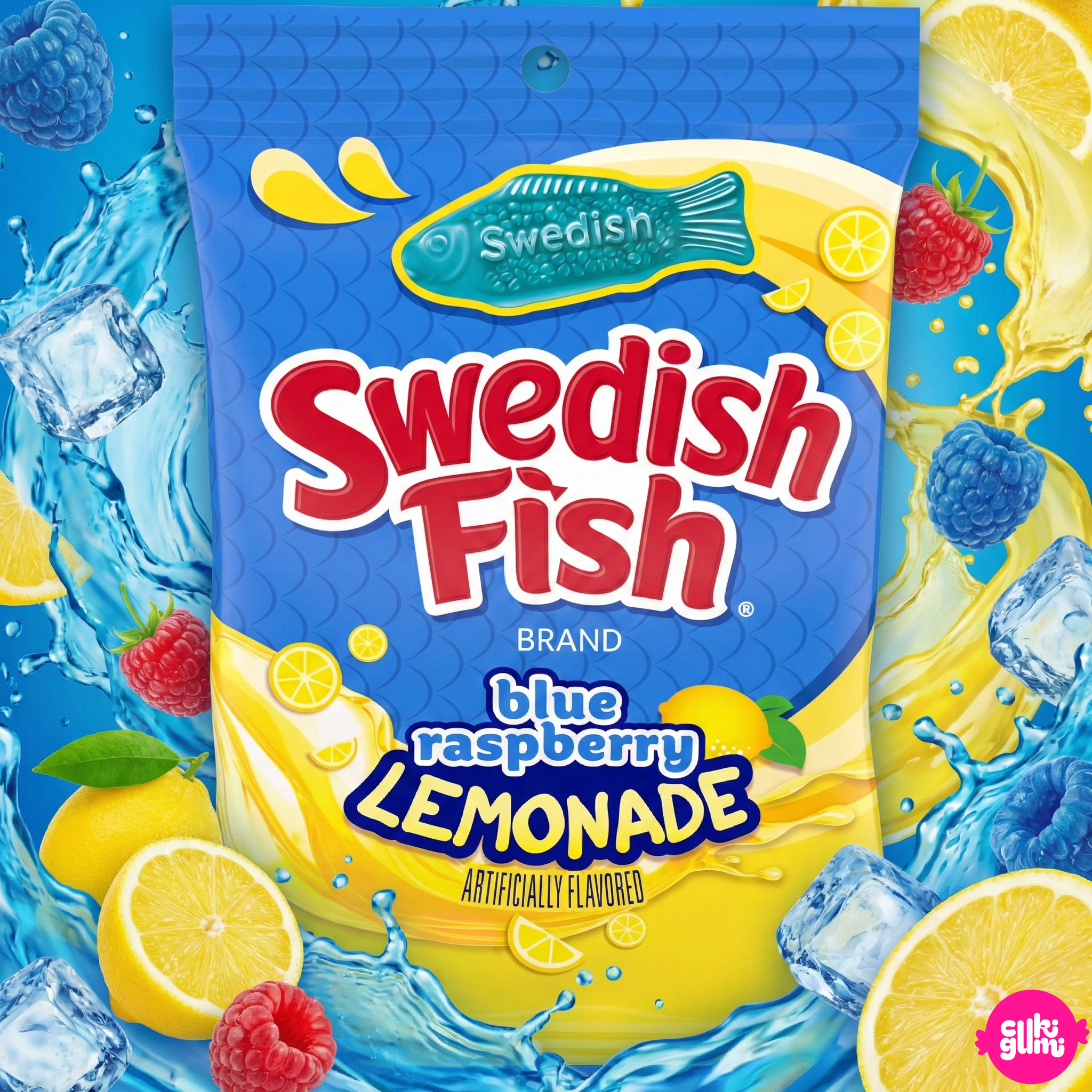 Swedish Fish Kék Málna–Citromlimonádé Gumicukor 102 g