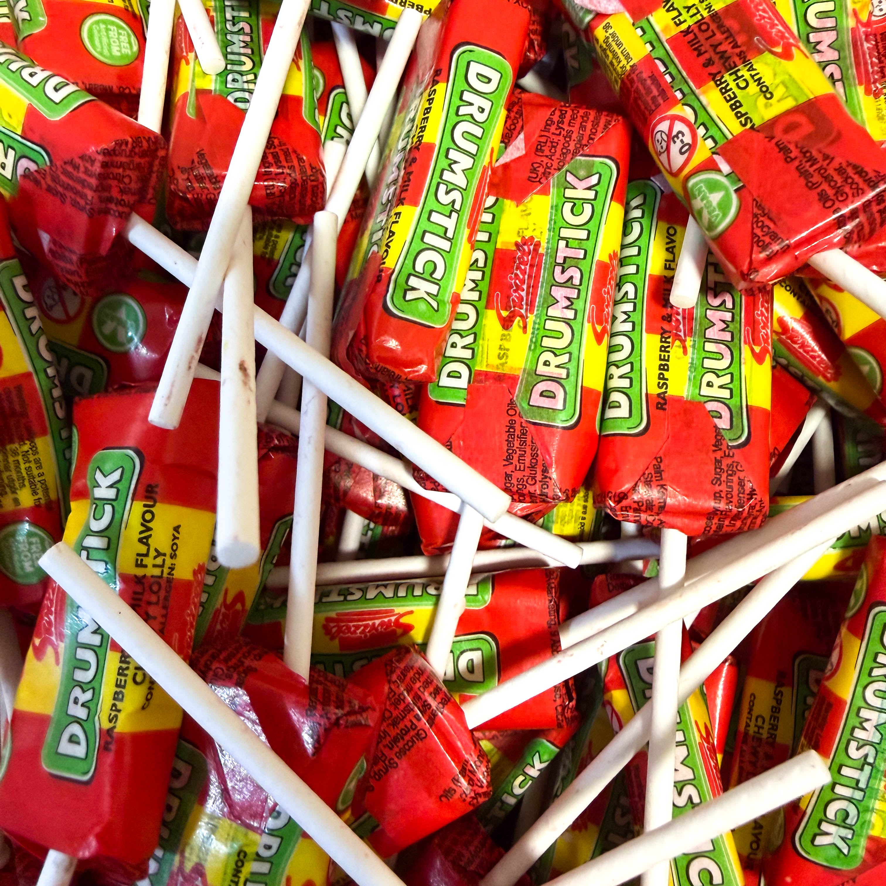 Swizzels Original Drumstick Lollies – Erdbeer-Milch-Fruchtgummilutscher 100g
