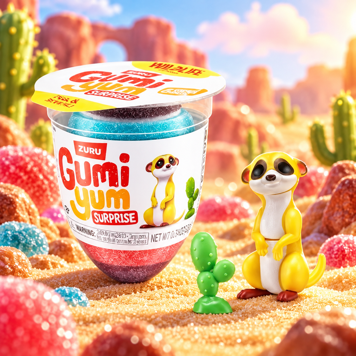 ZURU Gumi Yum Surprise Wild Life – Gyümölcsös gumicukor meglepetés állatfigurával 26 g