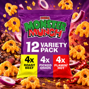 Walkers Monster Munch Variety – 12 db-os vegyes ízű kukoricasnack multipack 264 g