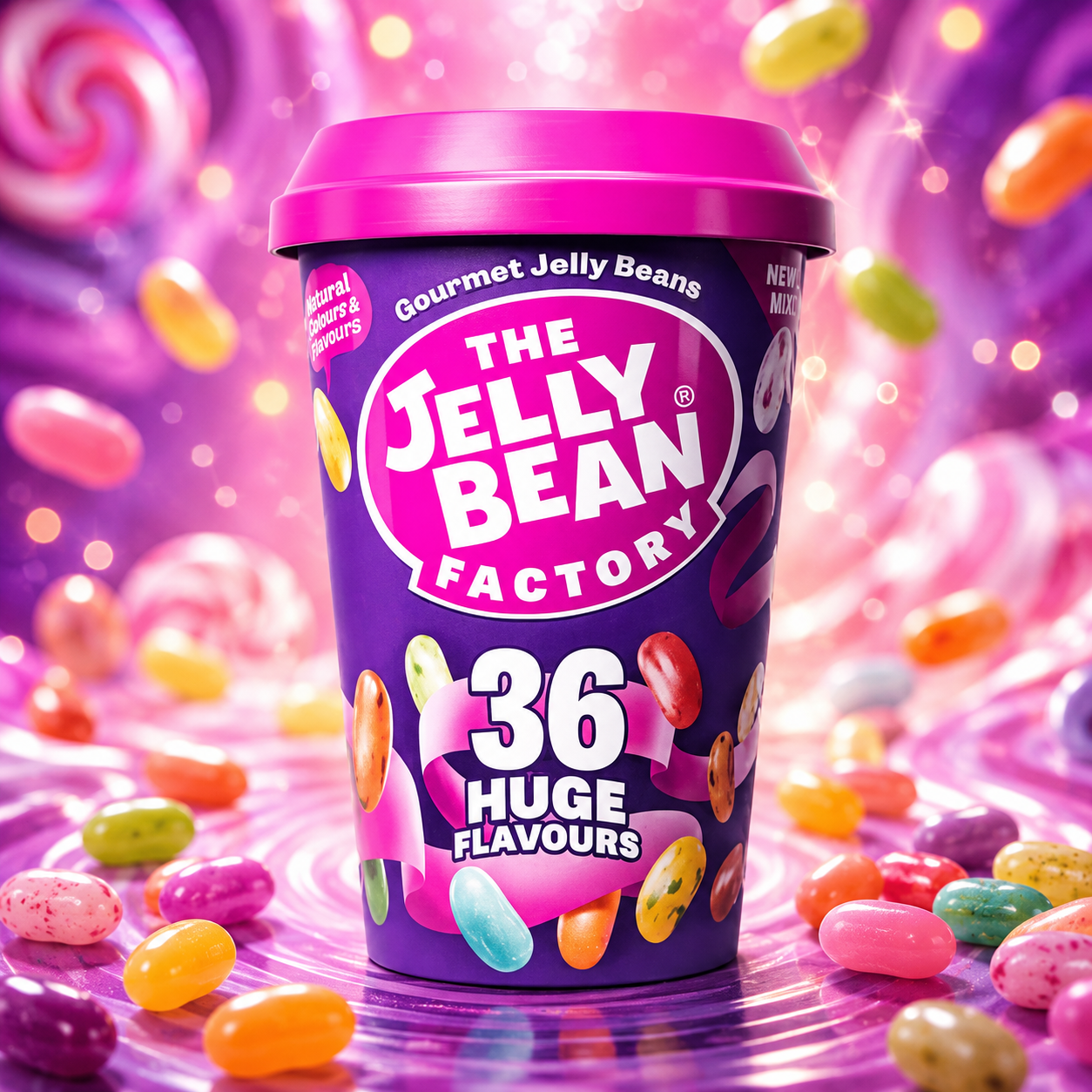 The Jelly Bean Factory 36 Flavours Cup 200g – 36 Ízű Gourmet Zselécukor Válogatás