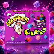 Warheads savanyú bogyós gyümölcsízű gumicukor kockák 99 g – Warheads Sour Berry Mix Cubes