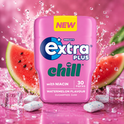 Wrigley's Extra Plus Chill Watermelon 67 g – Cukormentes Görögdinnye Ízű Rágógumi