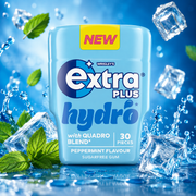 Wrigley's Extra Plus Hydro Peppermint 67 g – Cukormentes Borsmentaízű Rágógumi