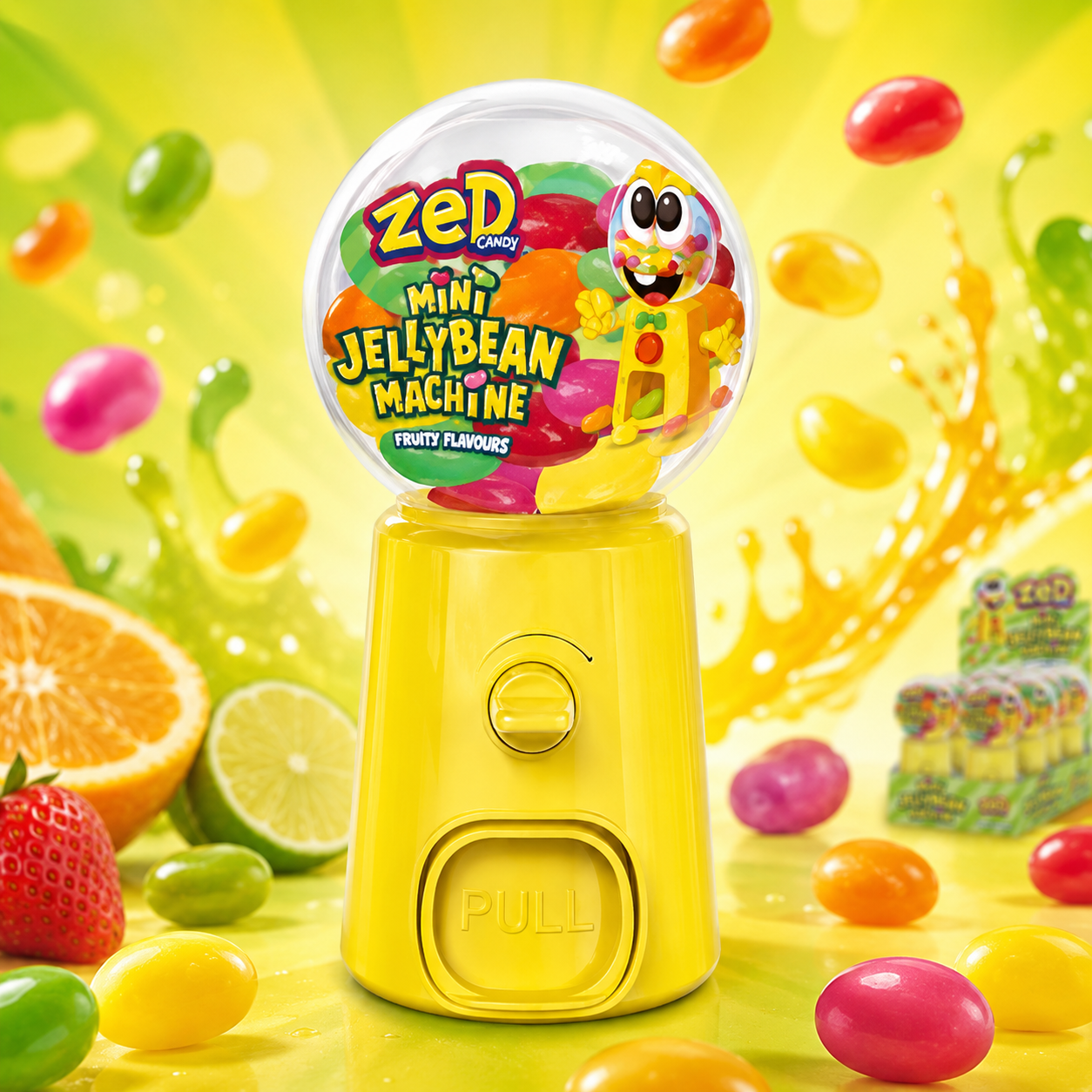 Zed Candy Mini Jelly Bean Machine 25g – Mini Cukorkaautomata Gyümölcsízű Jelly Bean Cukorkákkal