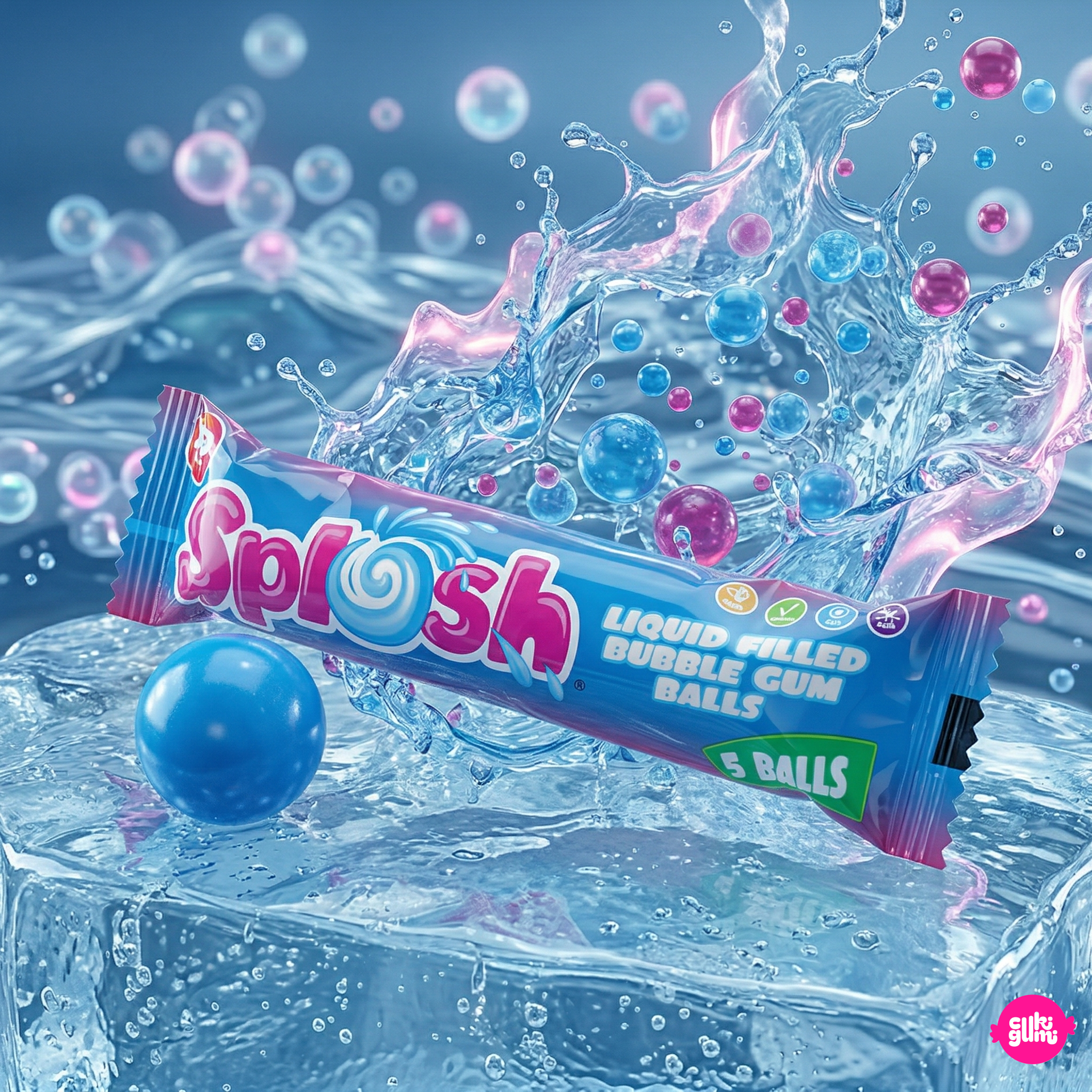 Zed Candy Splosh Bubble Gum Balls 35 g – Fruity Bubble Gum Mix
