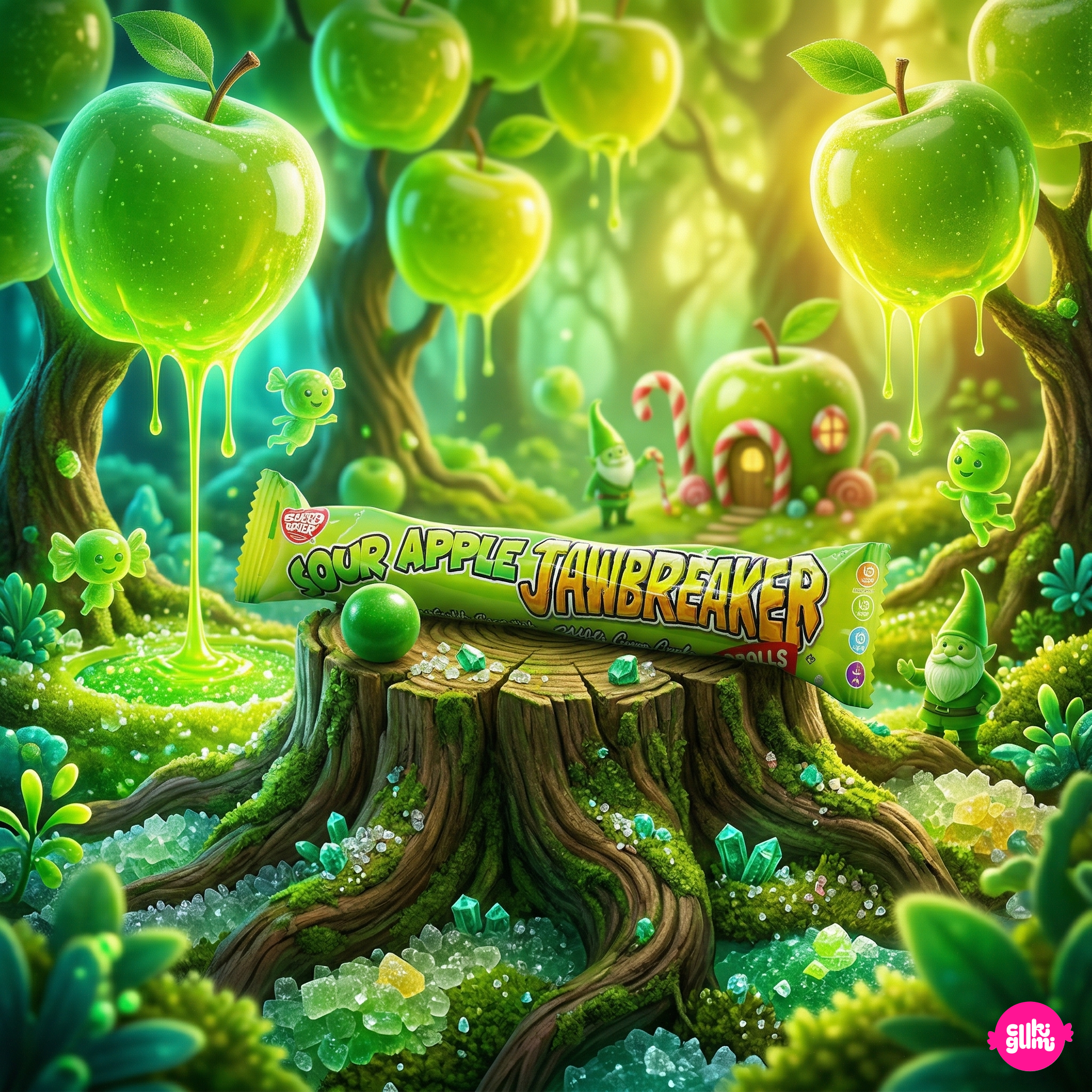 Zed Candy Jawbreaker Balls Sour Apple 50 g – Savanyú Almás Keménycukor Golyók