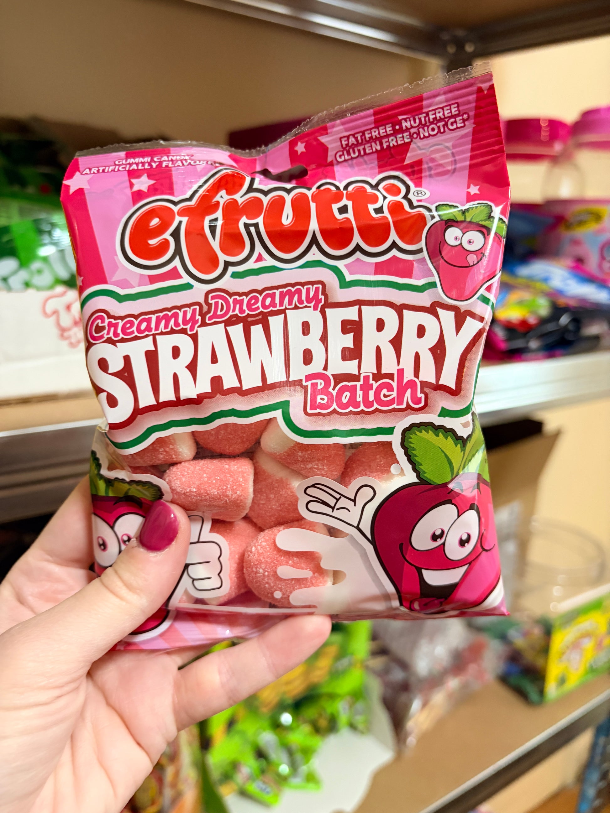 eFrutti Creamy Dreamy Strawberries 99 g – Krémes Eper Formájú Gumicukor