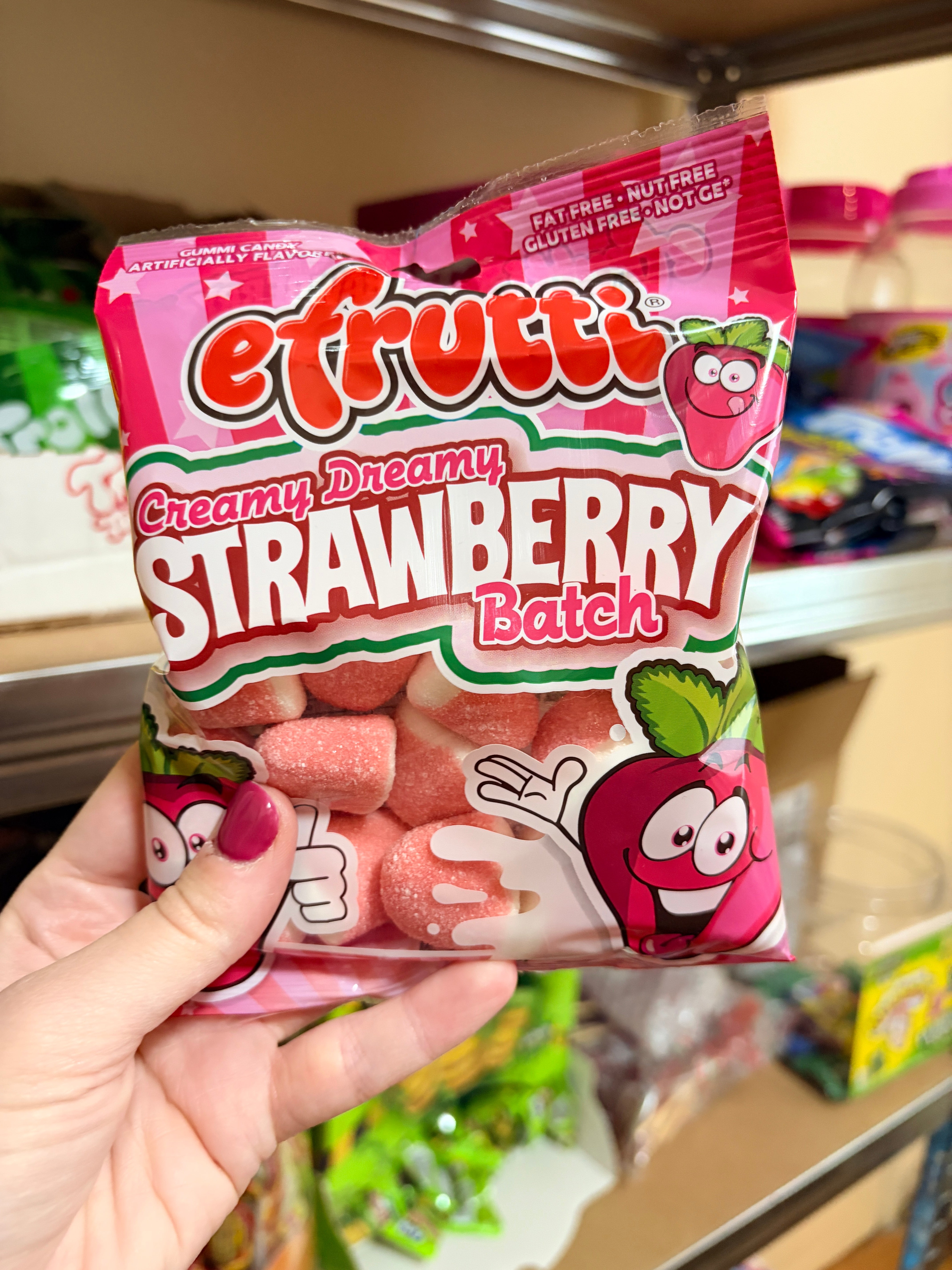 eFrutti Creamy Dreamy Strawberries 99 g – Krémes Eper Formájú Gumicukor