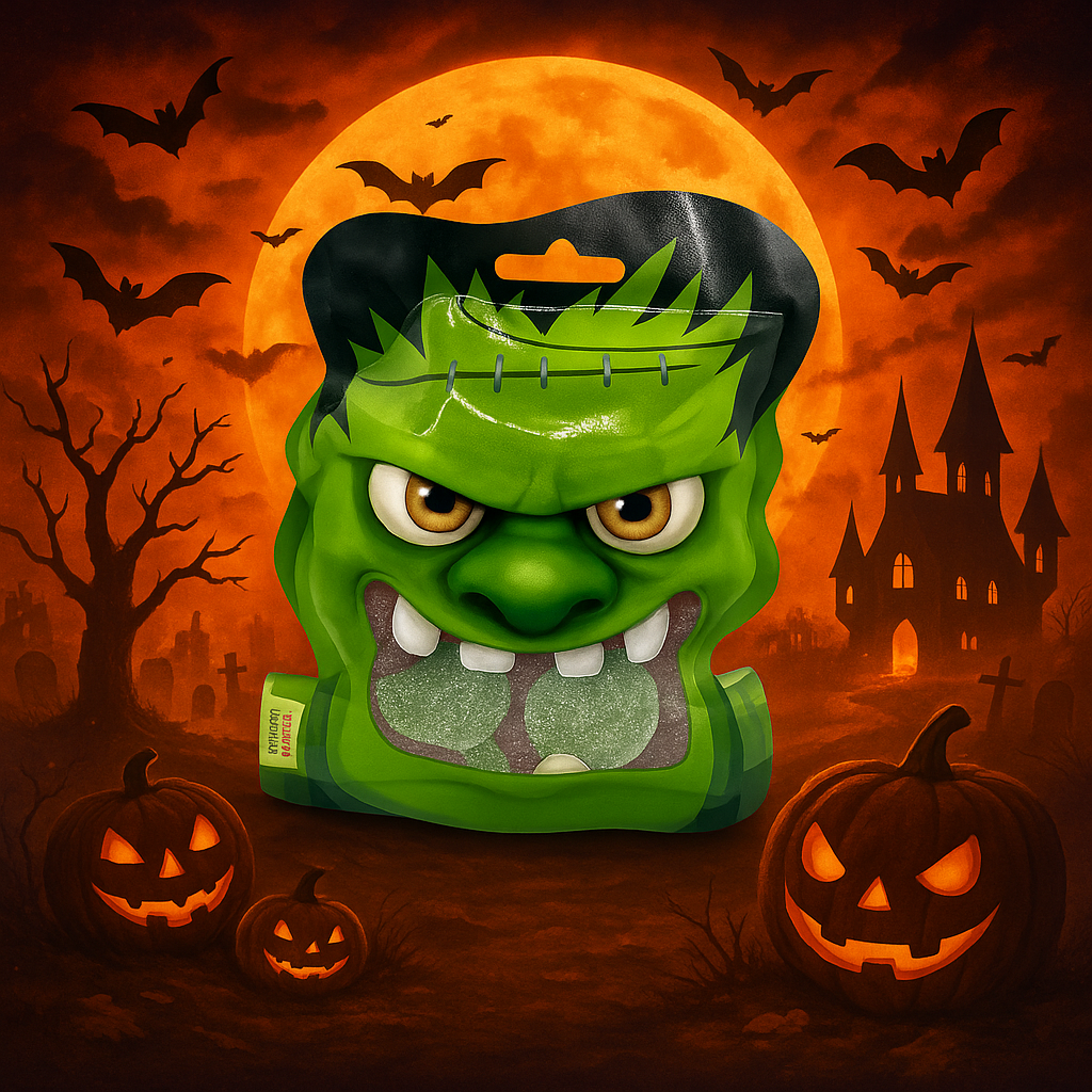 Halloweeni Frankenstein Gumicukor 80g