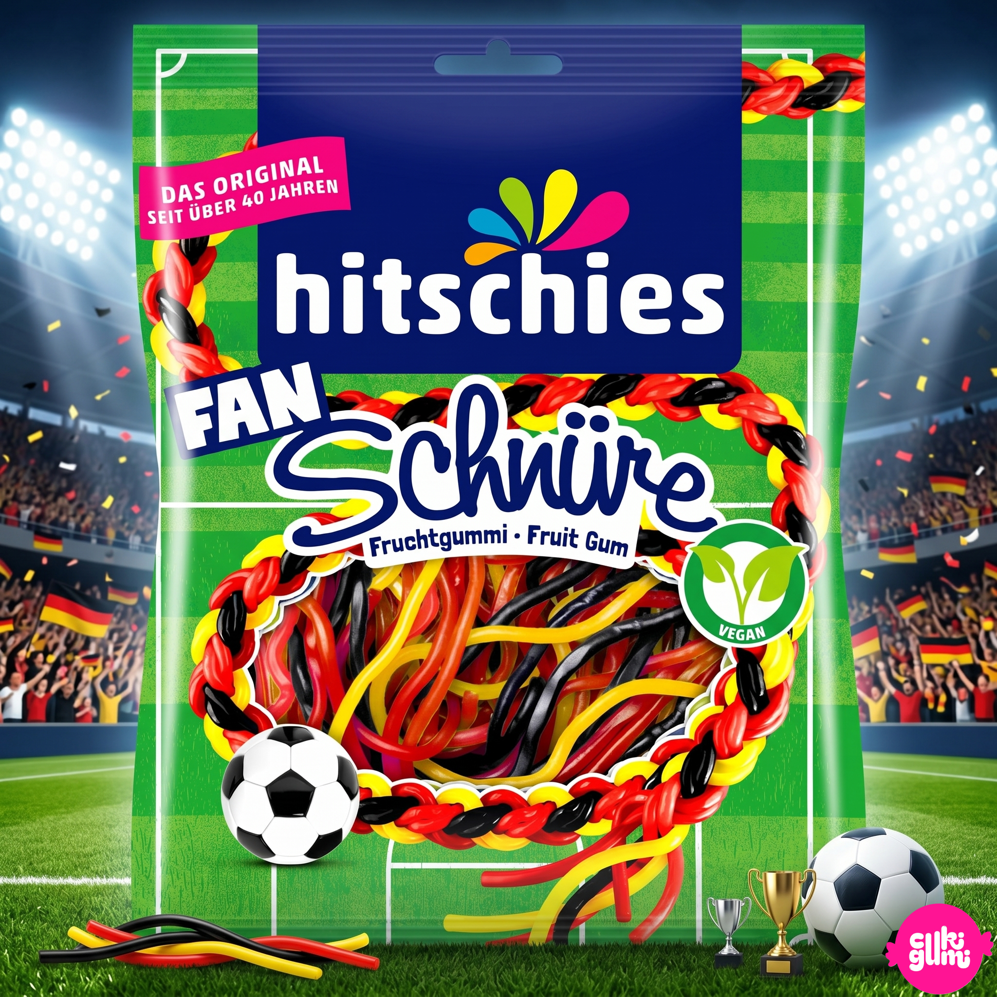 Hitschies Fan Schnüre 125 g – Gyümölcsös Gumicukor spagetti