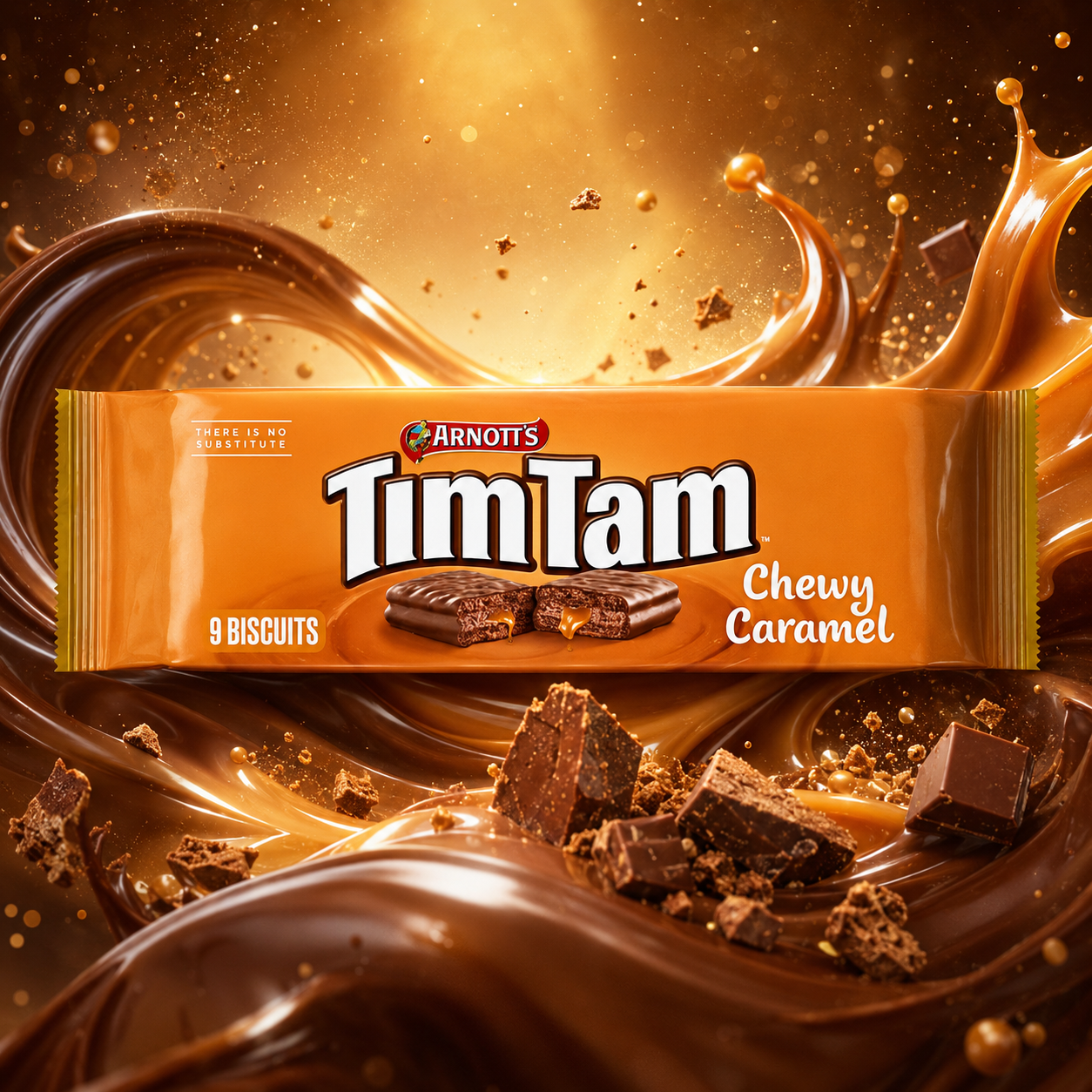 Tim Tam Chewy Caramel 175 g – Karamellás Csokoládés Keksz