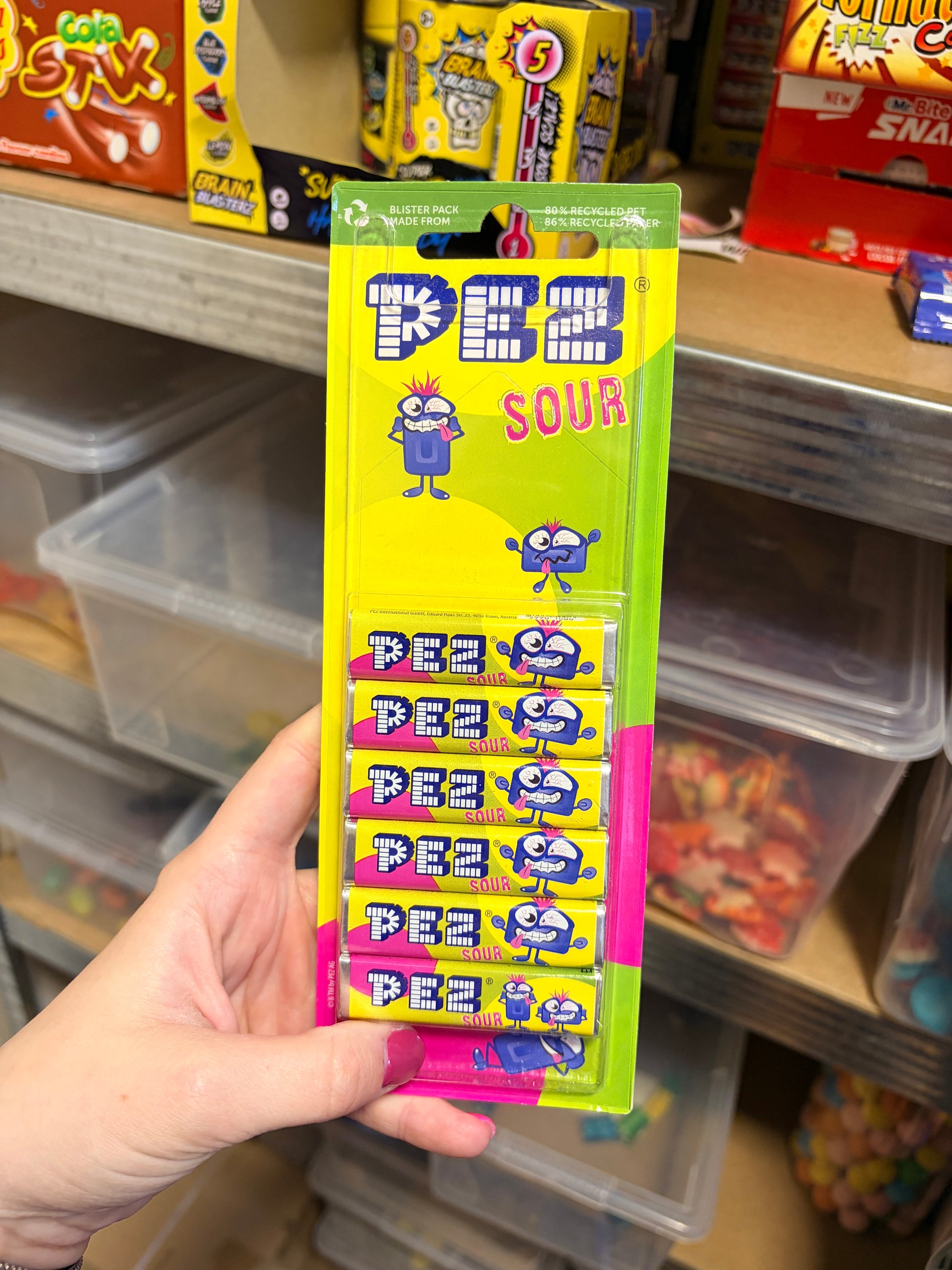 pez sour cukorka